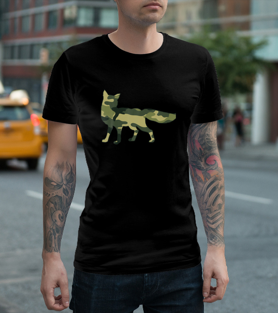 Military Dhole Camo Us Dog Pup Puppy Vet Men Print T-Shirt