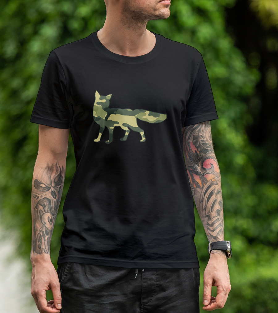 Military Dhole Camo Us Dog Pup Puppy Vet Men Print T-Shirt