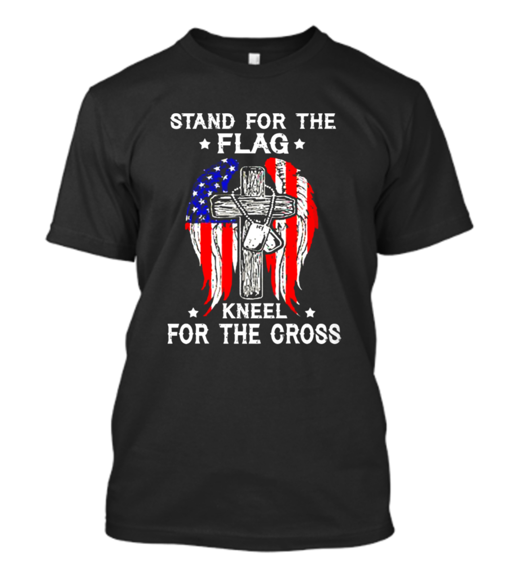 Stand For The Flag Kneel For The Cross Veteran T-Shirt
