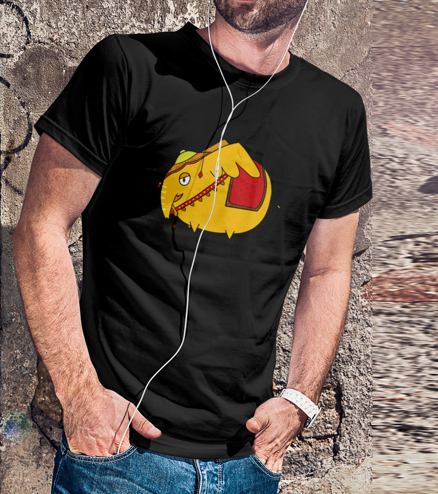 Yellow Elephant Red Saddle Green Hat T-Shirt