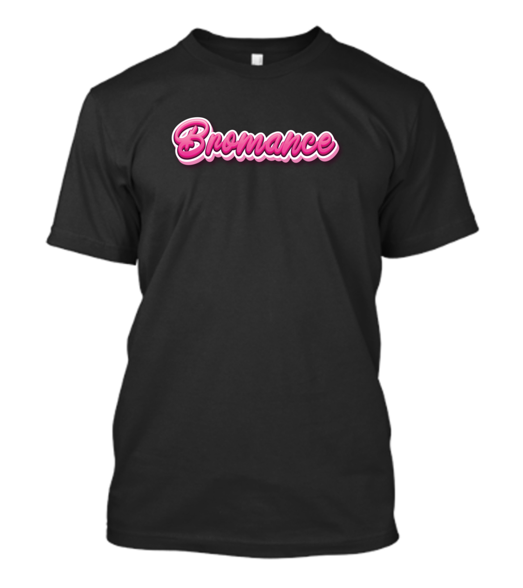 Bromance Male Friendship Pink Script T-Shirt
