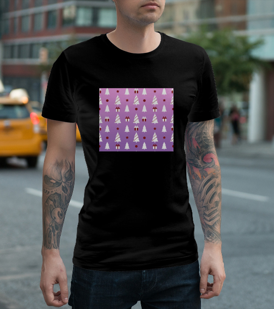 Christmas Tree Star Pine With Gifts And Ornaments T-Shirt