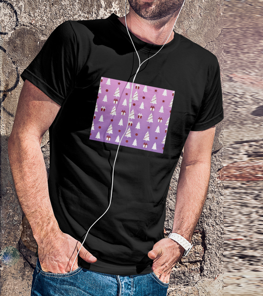 Christmas Tree Star Pine With Gifts And Ornaments T-Shirt