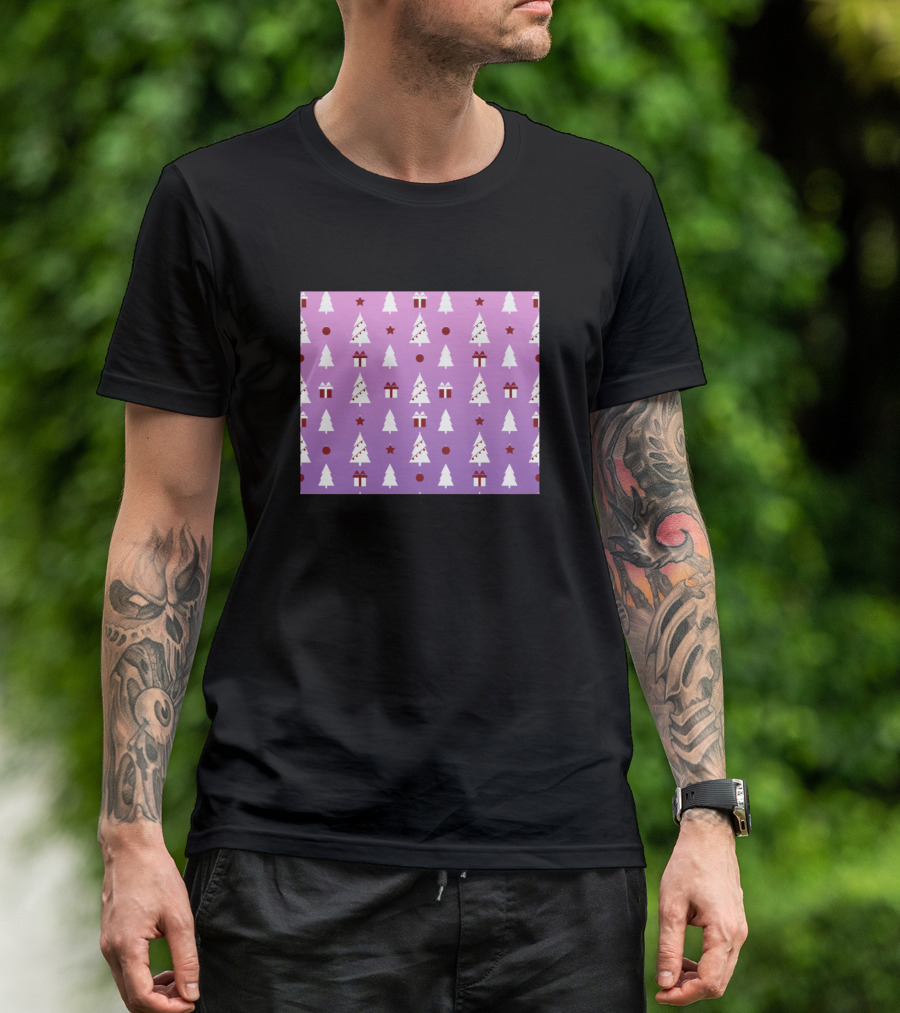 Christmas Tree Star Pine With Gifts And Ornaments T-Shirt