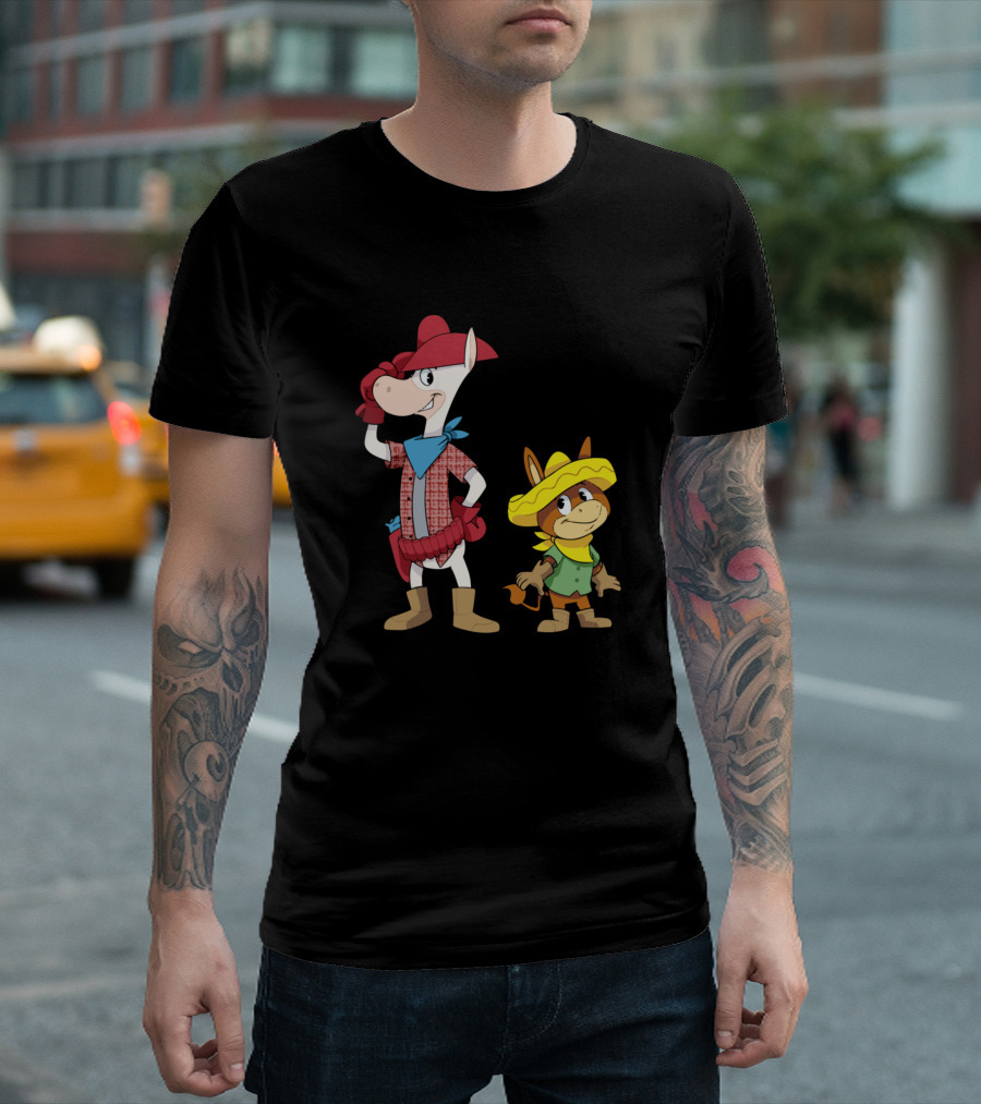 Quick Draw McGraw And Baba Looey Cartoon Characters T-Shirt