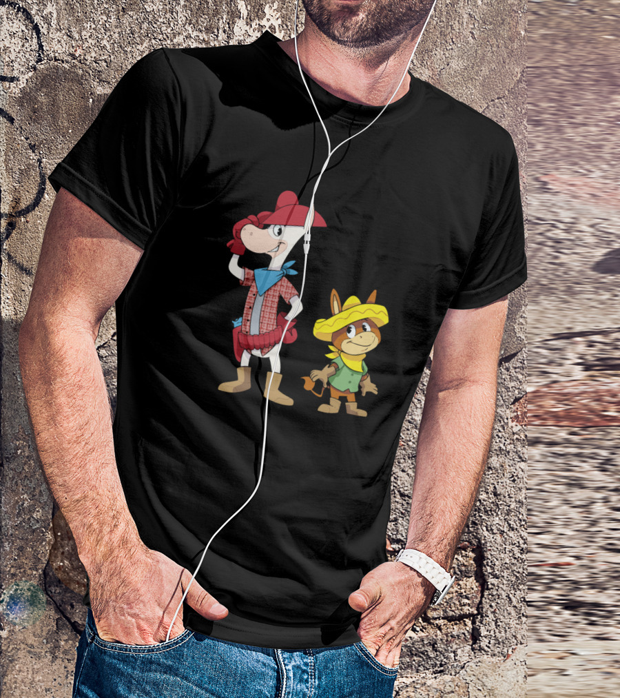 Quick Draw McGraw And Baba Looey Cartoon Characters T-Shirt