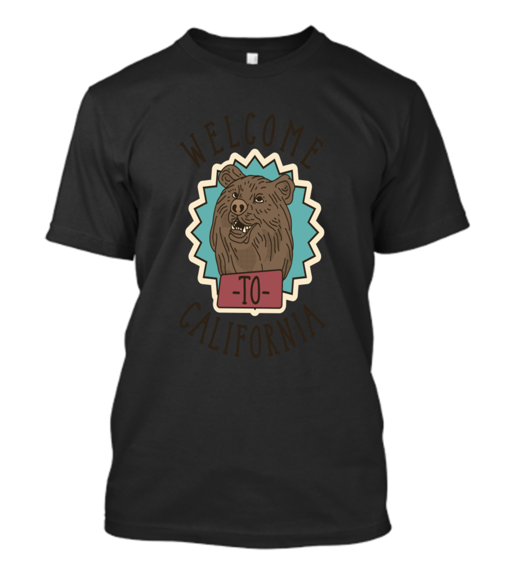 Welcome To California Bear Badge T-Shirt