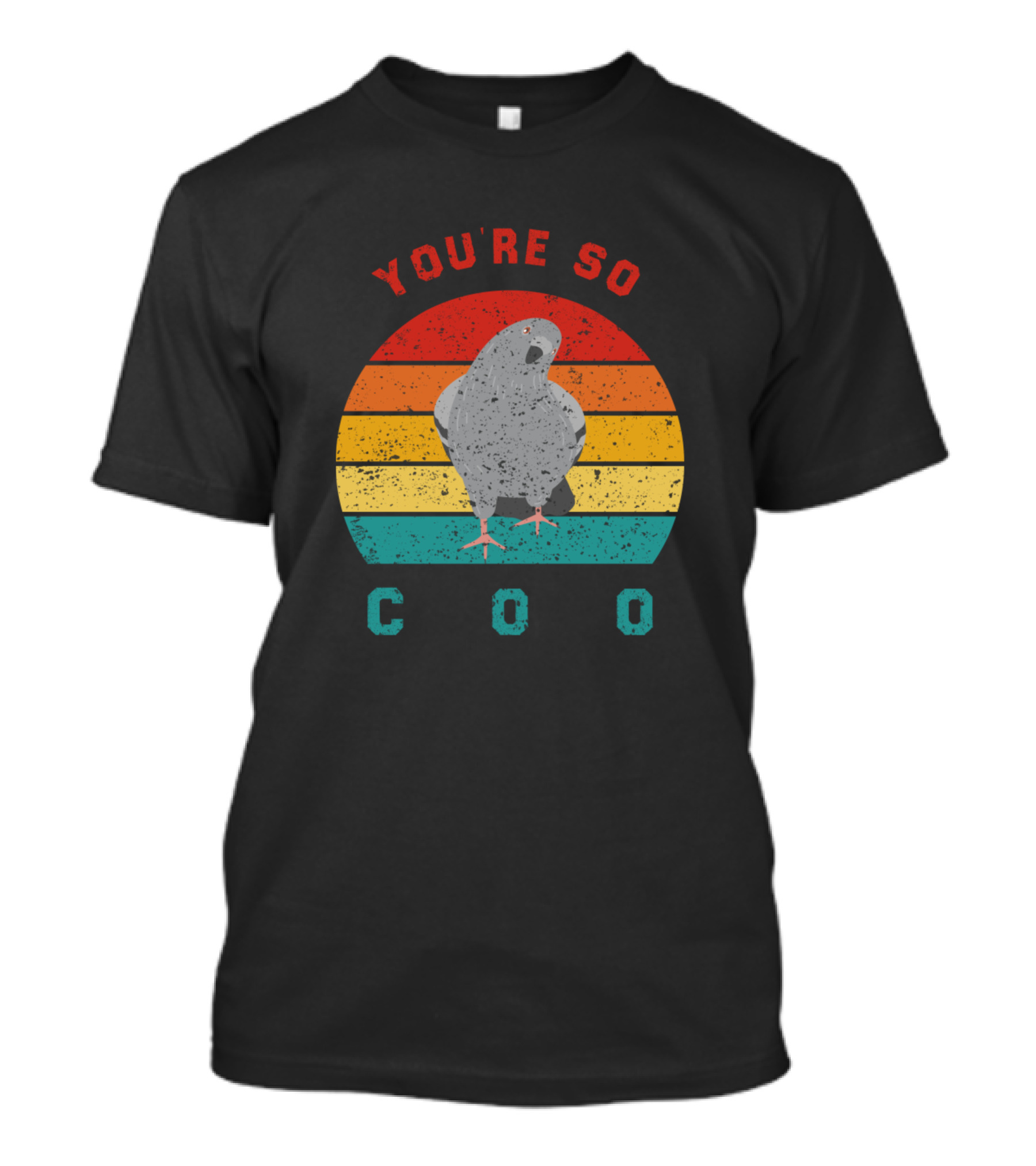 YOU'RE SO COO Retro Vintage Pigeon Sunset T-Shirt
