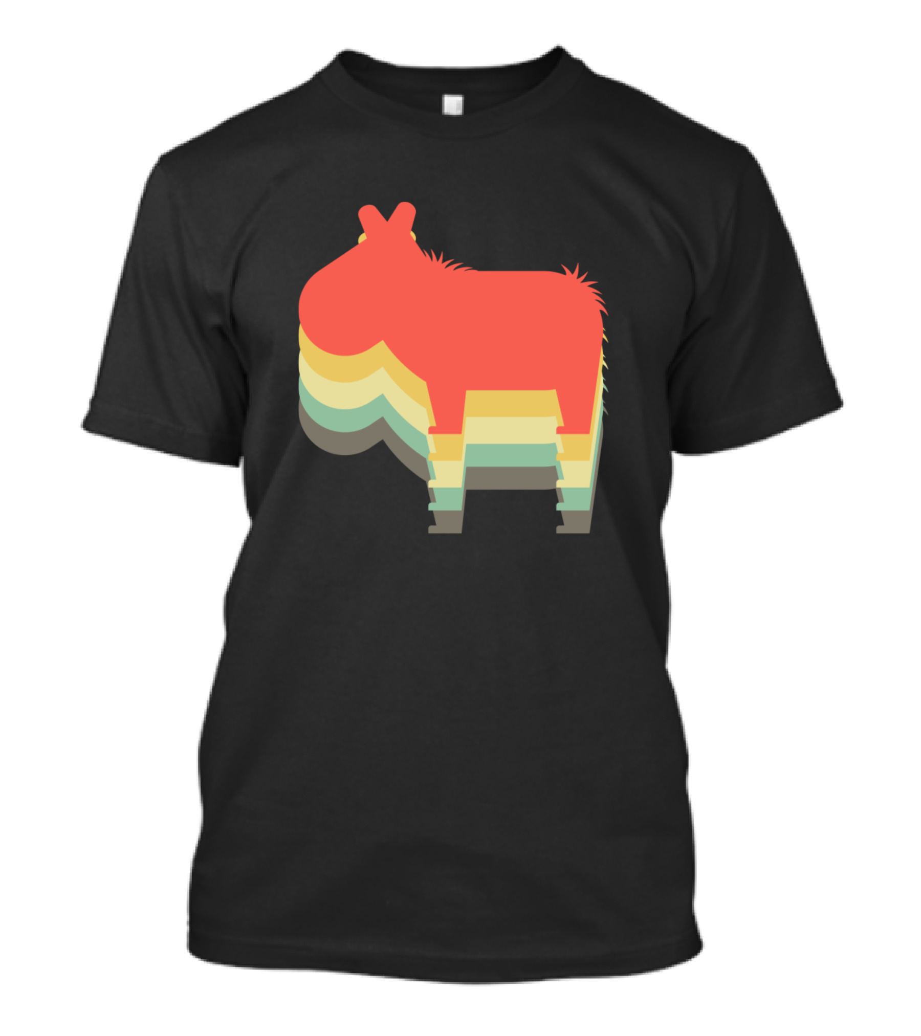 Capybara Guinea Pig Retro Layered T-Shirt