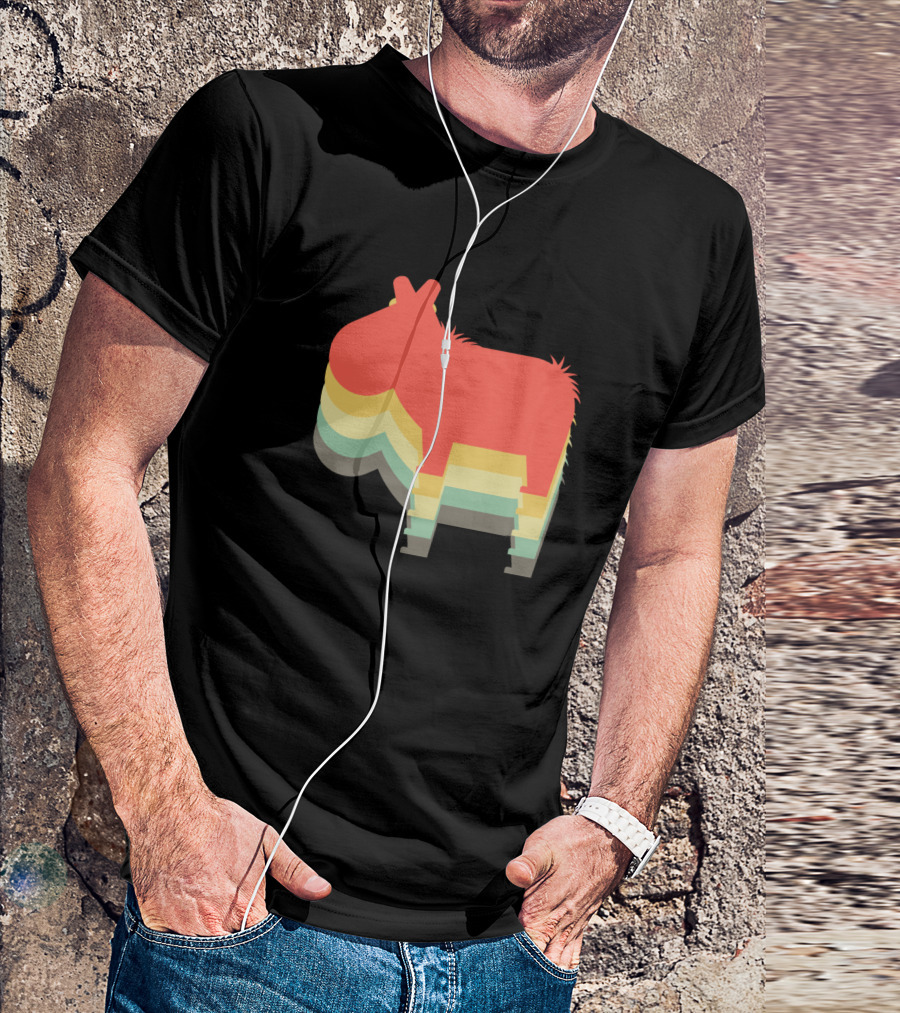 Capybara Guinea Pig Retro Layered T-Shirt