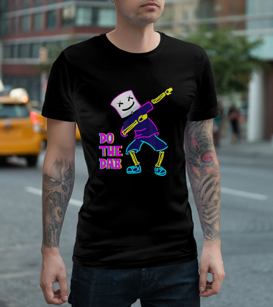 Dancing DJ With Goofy Marshmallow Face Do The Dab For Clubbin T-Shirt