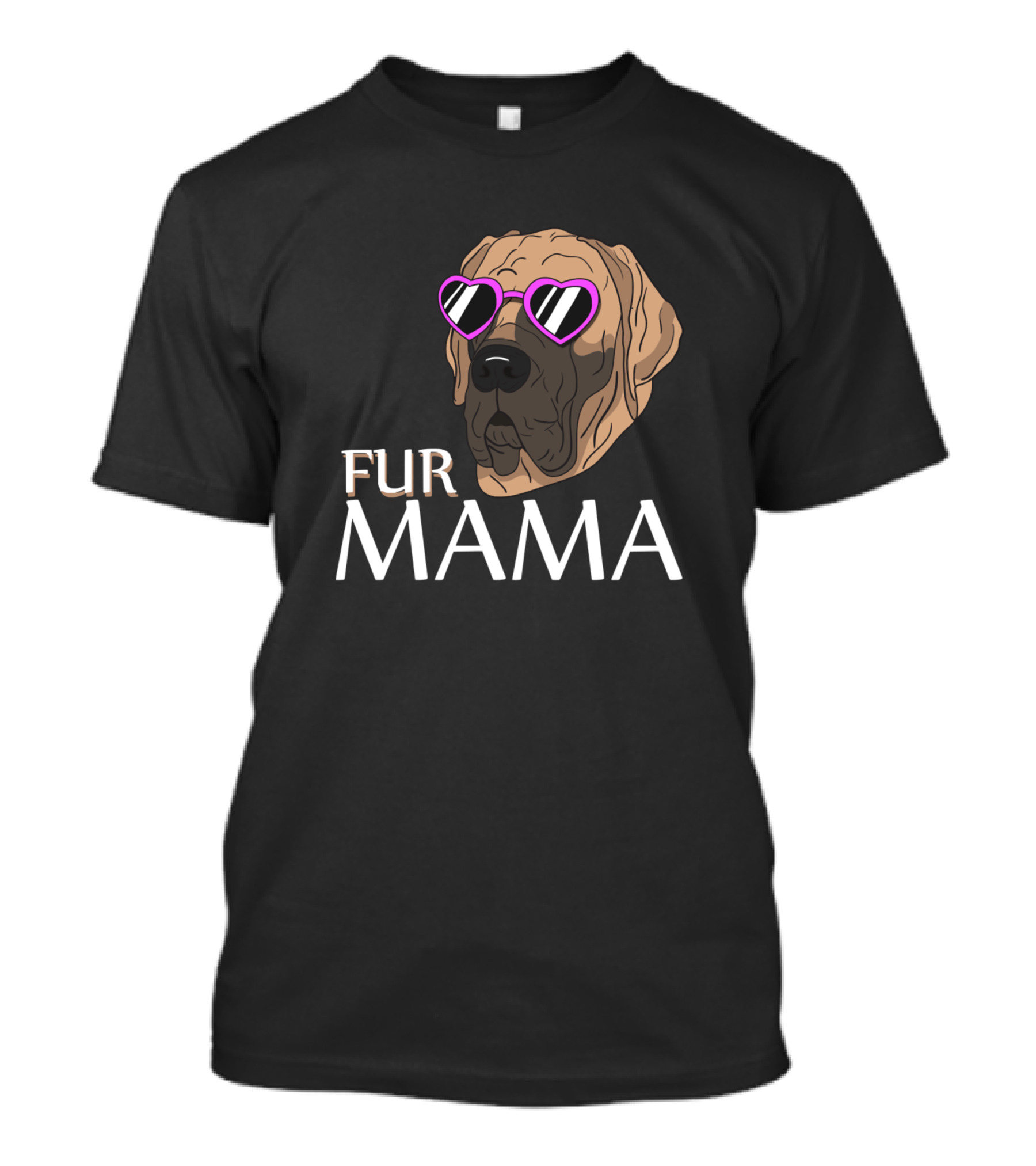 Fur Mama Great Dane Heart Sunglasses Dog T-Shirt