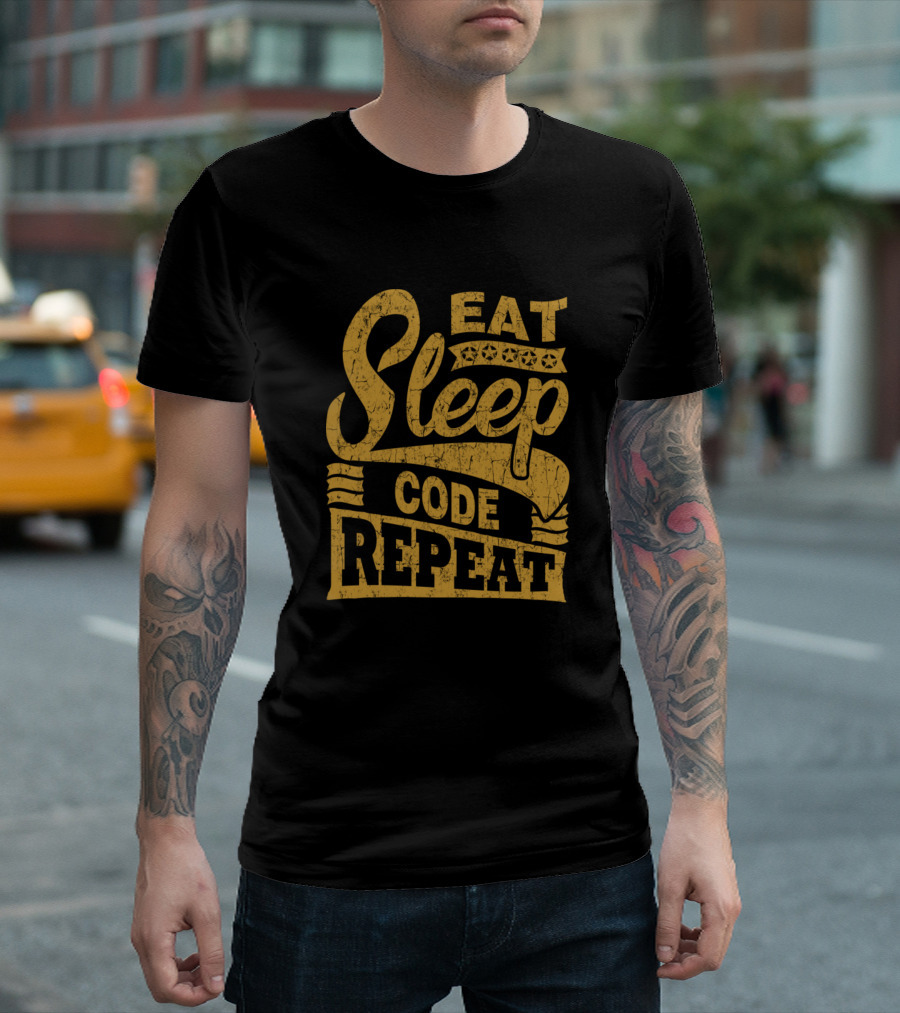 Eat Sleep Code Repeat Programming Lifestyle Cycle T-Shirt