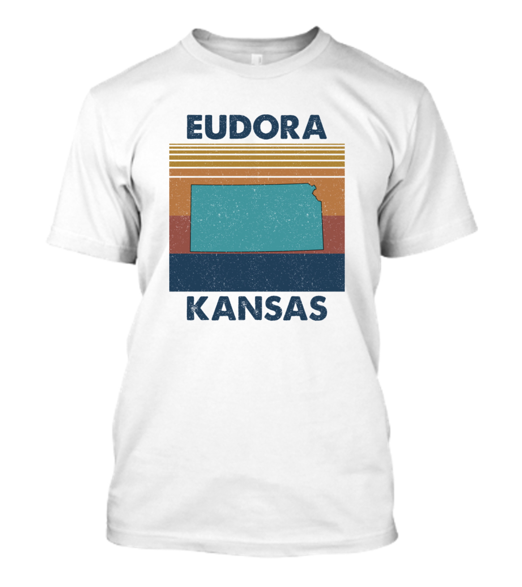 Eudora Kansas Vintage Retro State T-Shirt