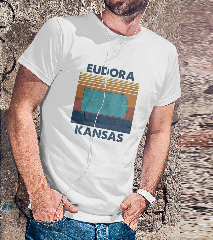 Eudora Kansas Vintage Retro State T-Shirt