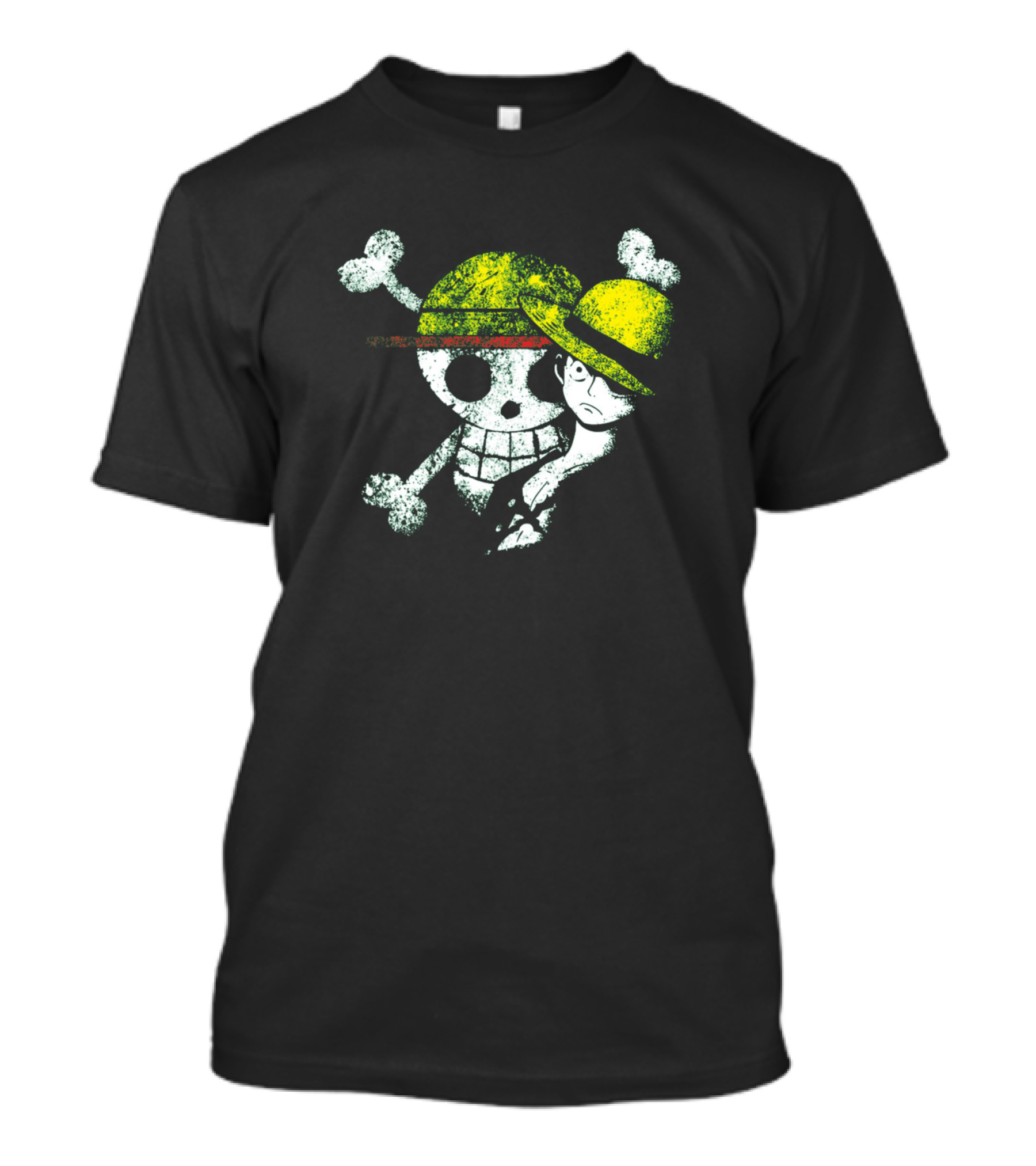 Straw Hat Pirate Skull And Luffy Crossover T-Shirt