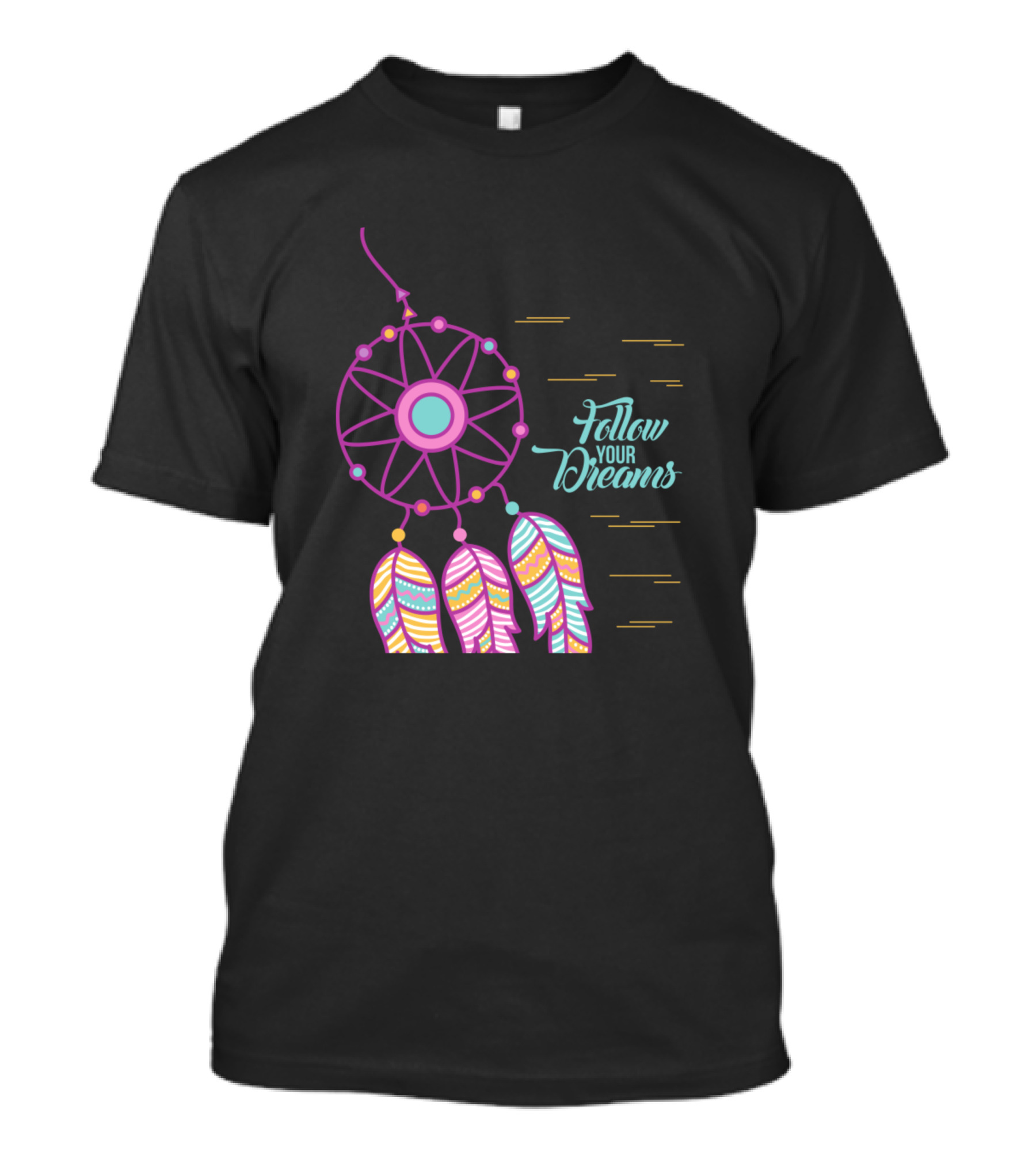 Follow Your Dreams Colorful Dream Catcher T-Shirt