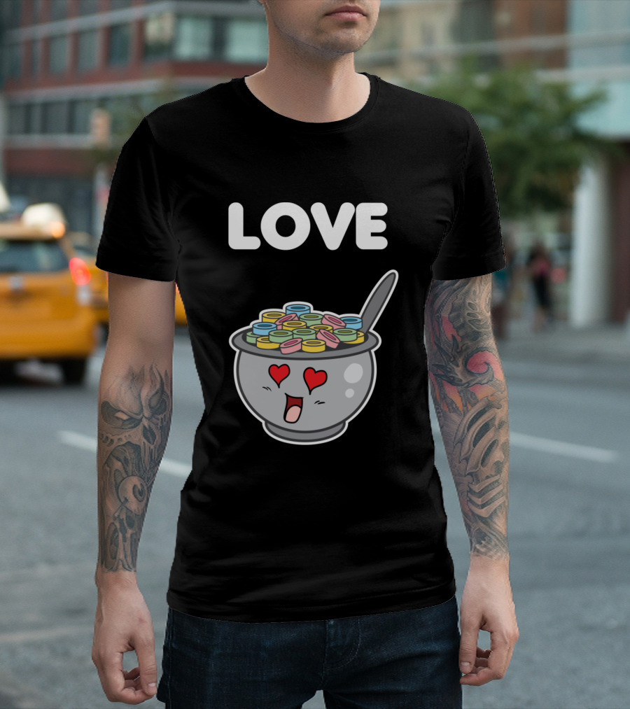 Love Cute Cereals Milk True Matching Couple Funny T-Shirt