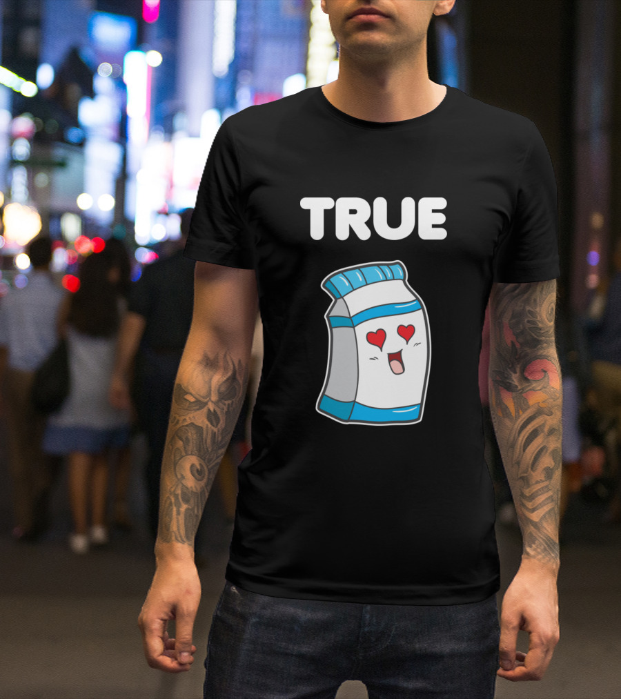 True Love Matching Couple Cute Funny Milk Cereals T-Shirt