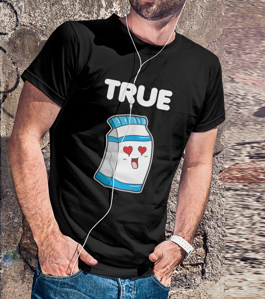 True Love Matching Couple Cute Funny Milk Cereals T-Shirt