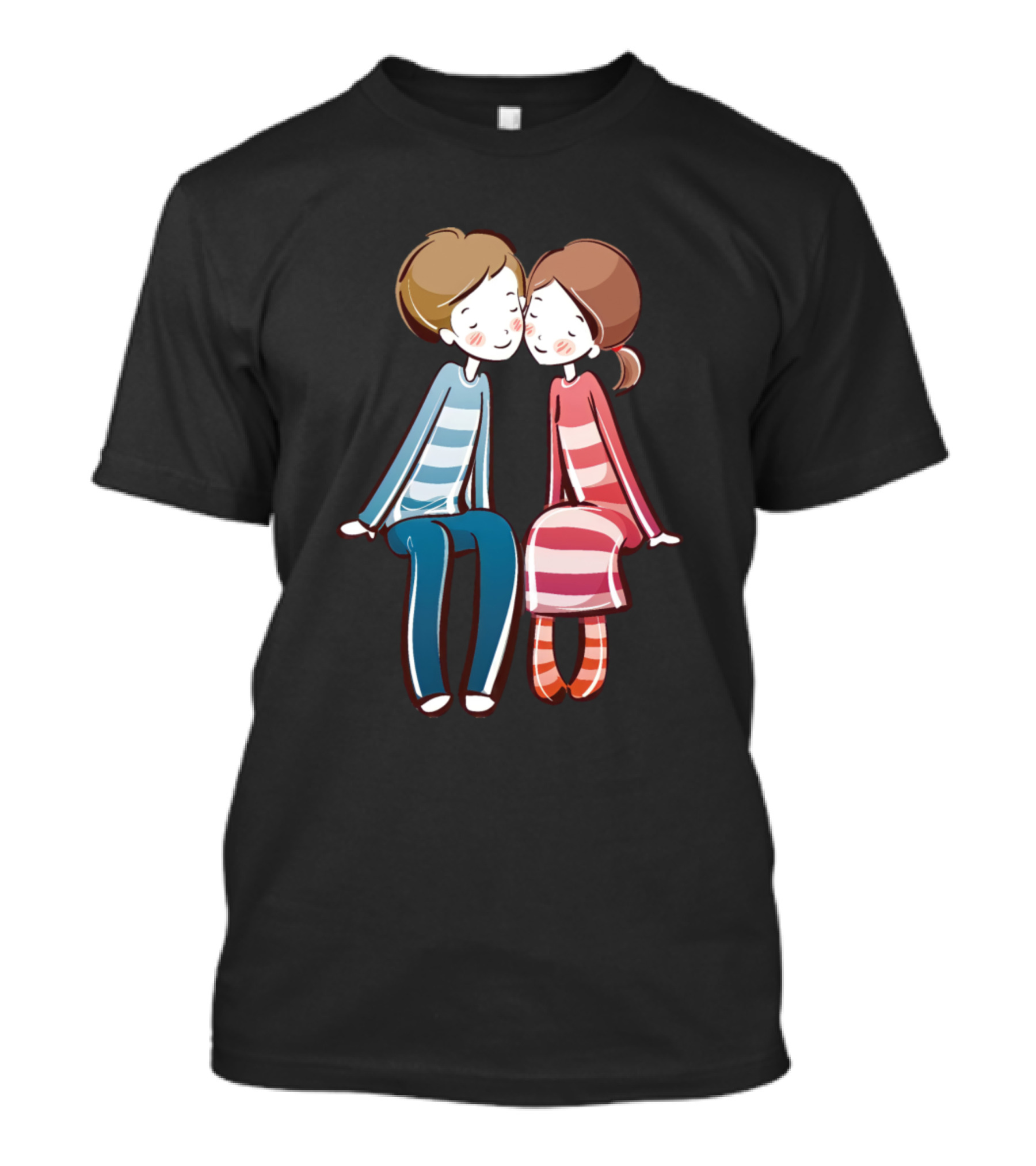 My Old Story About Love Couple In Striped Outfits T-Shirt