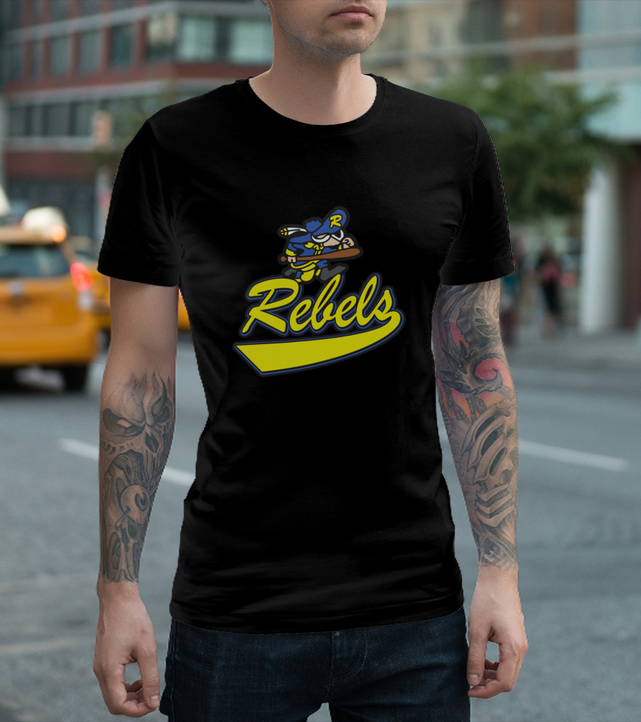 Rebels Baseball Mascot T-Shirt
