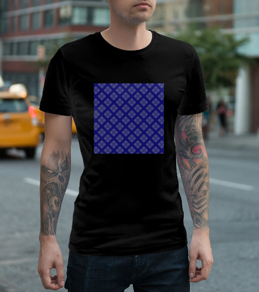 Blue B20 Intricate Geometric T-Shirt