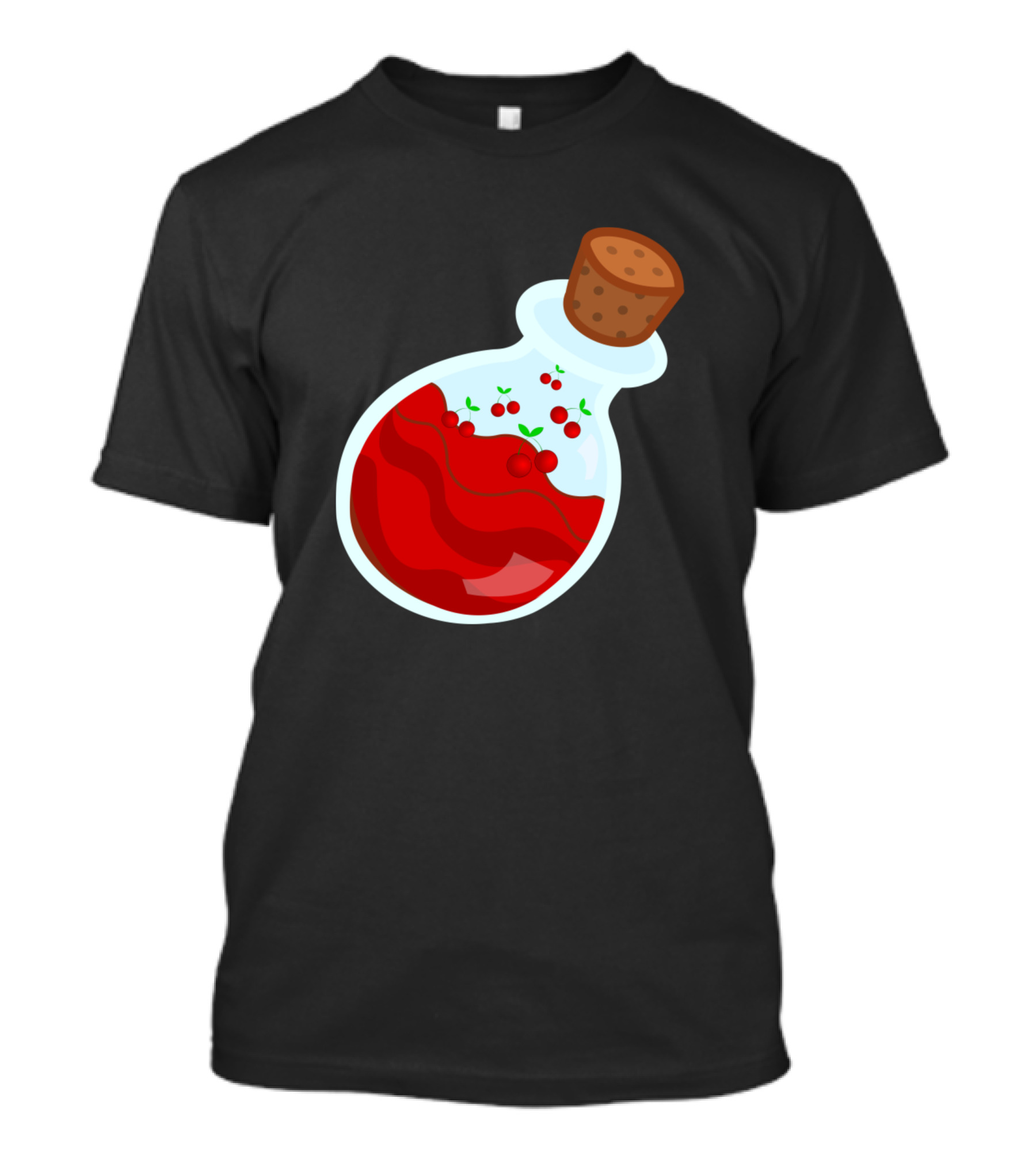 Cherry Potion Flask With Floating Berries T-Shirt