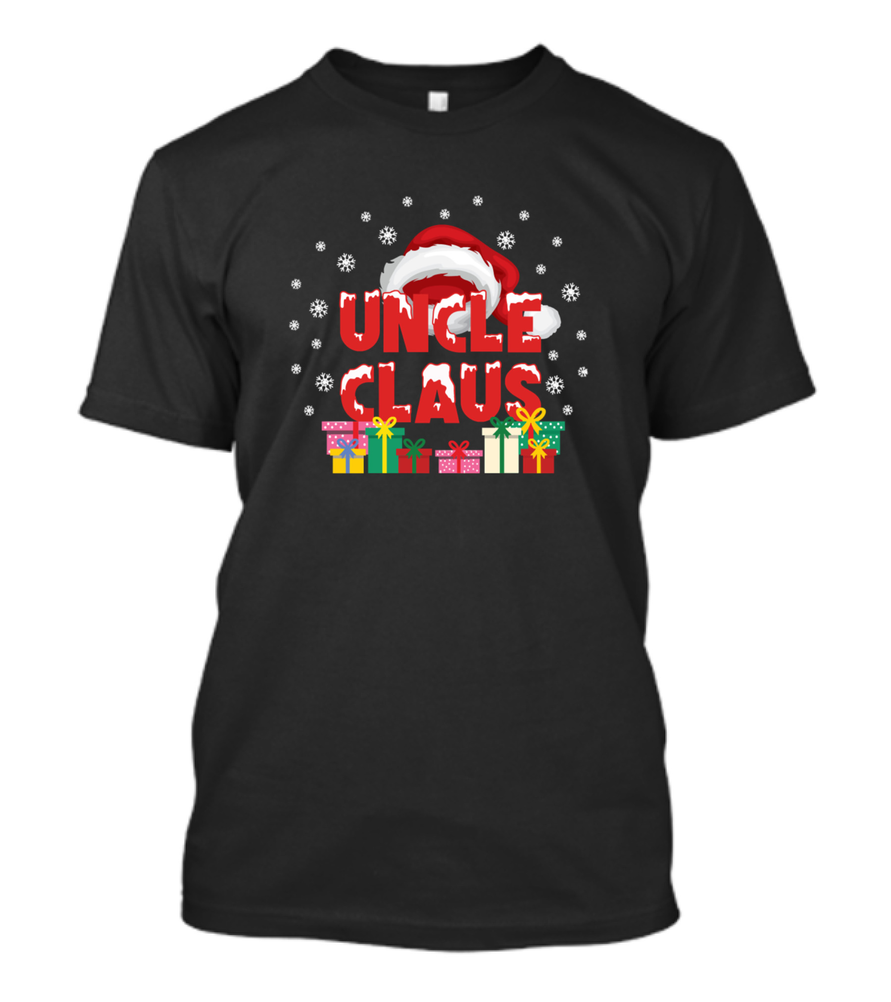 Uncle Claus Santa Hat Gifts Christmas Family Matching Group T-Shirt
