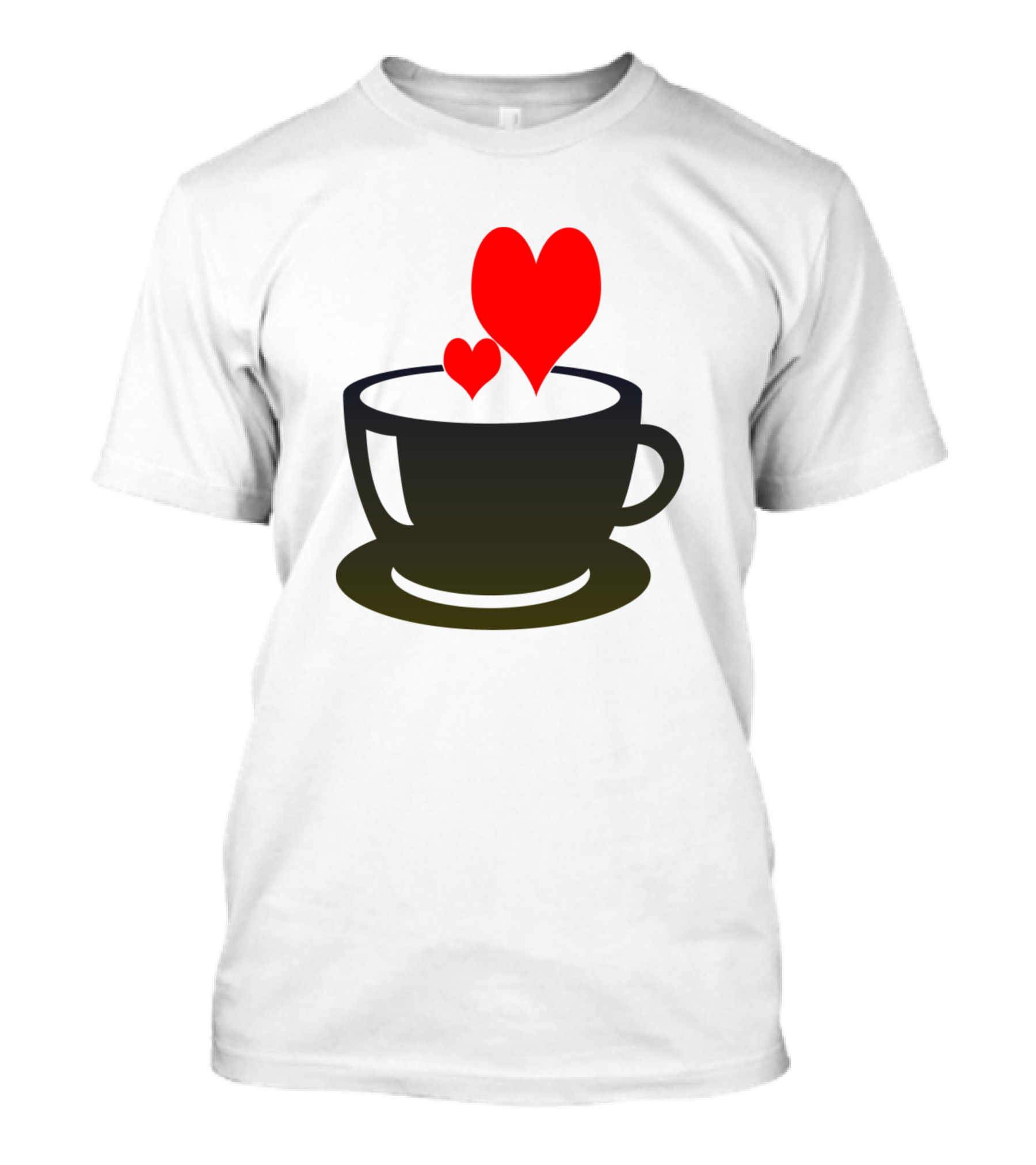 Cup Of Love Hearts In Coffee Cup T-Shirt