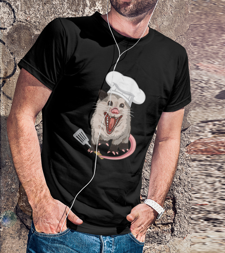 Chef Possum Whisperer I Love Possums Cooking Adventure T-Shirt