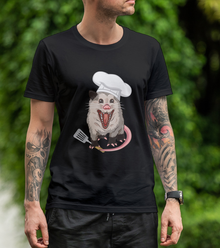 Chef Possum Whisperer I Love Possums Cooking Adventure T-Shirt