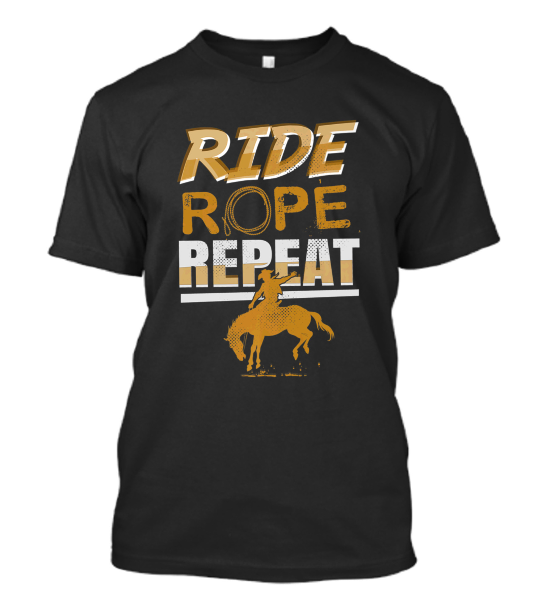 Ride Rope Repeat Horseback Rider Rodeo Lover T-Shirt