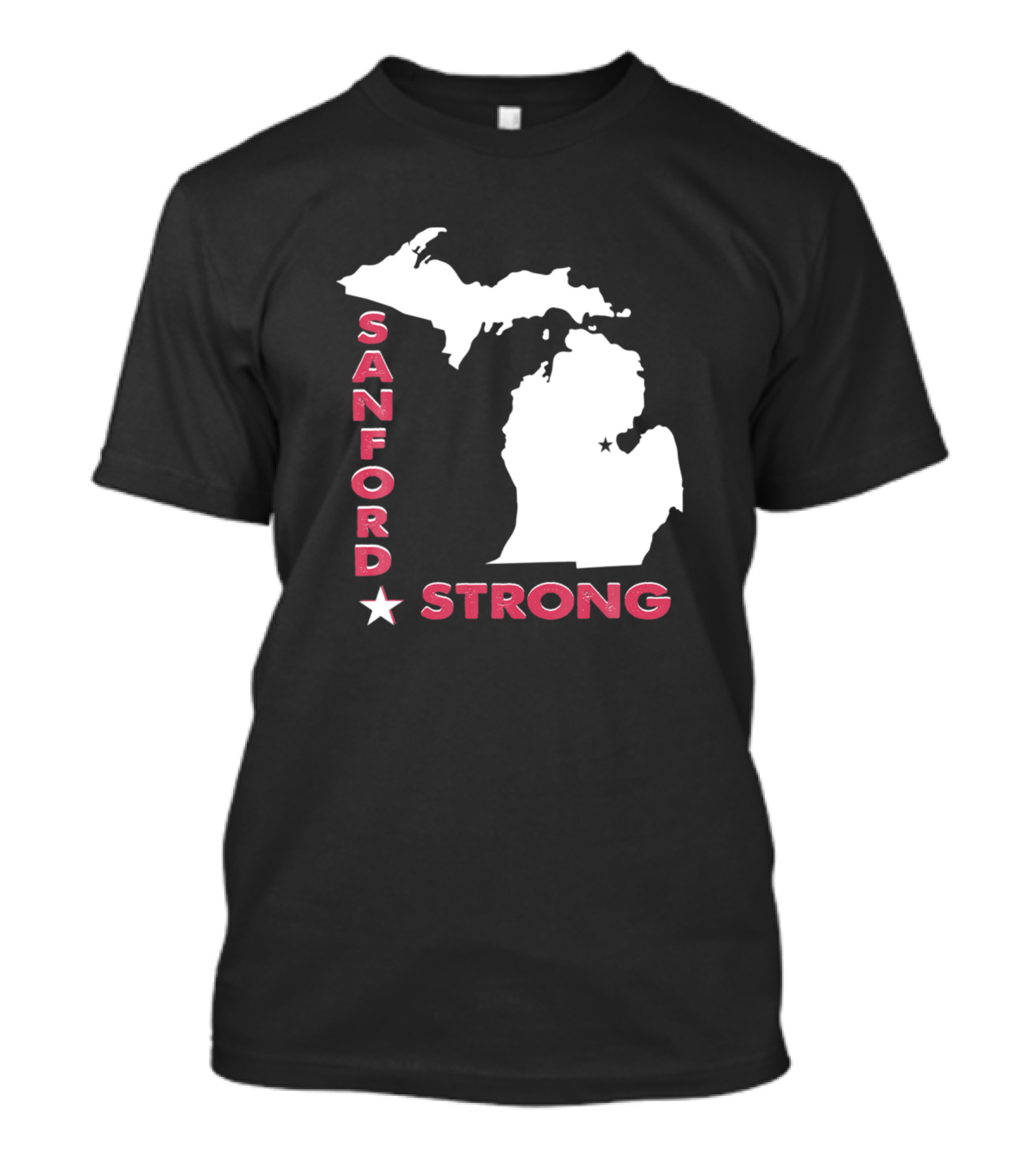 Sanford Strong Florida Fun Vintage Sanford State Michigan Map T-Shirt