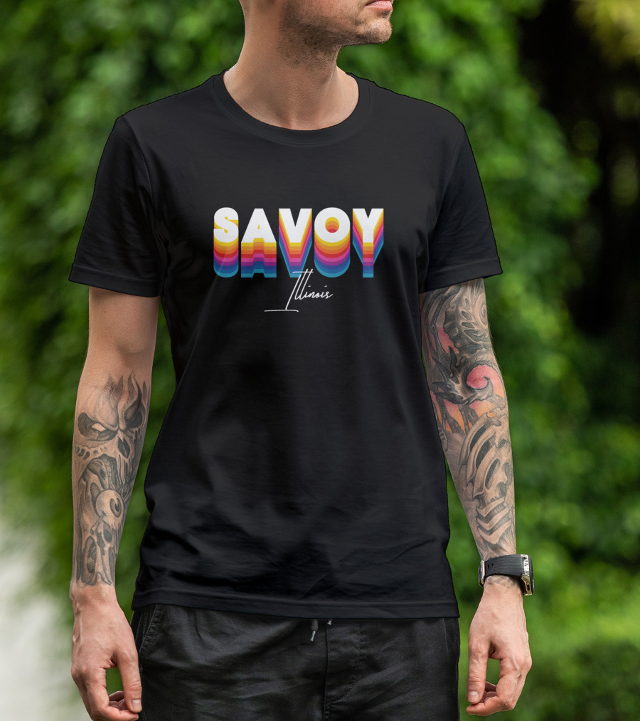 Savoy Illinois Retro Vintage Clothing Cust T-Shirt
