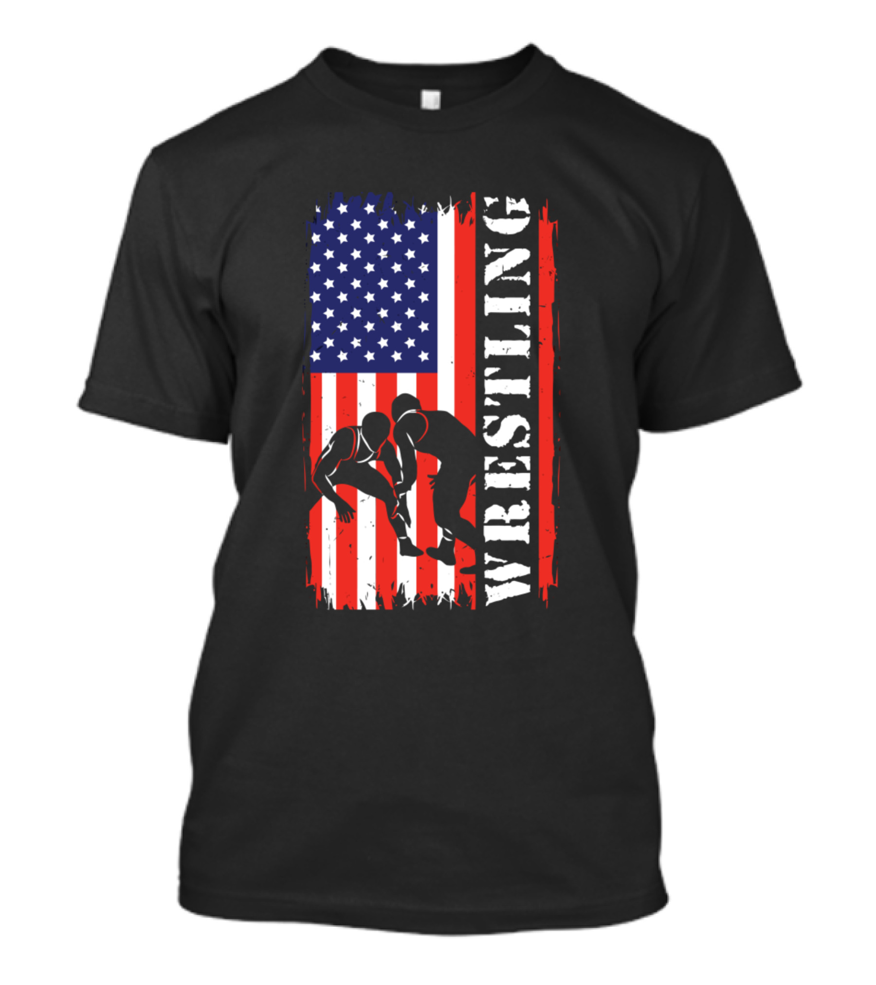 American Flag Wrestling Vintage USA Wrestling T-Shirt