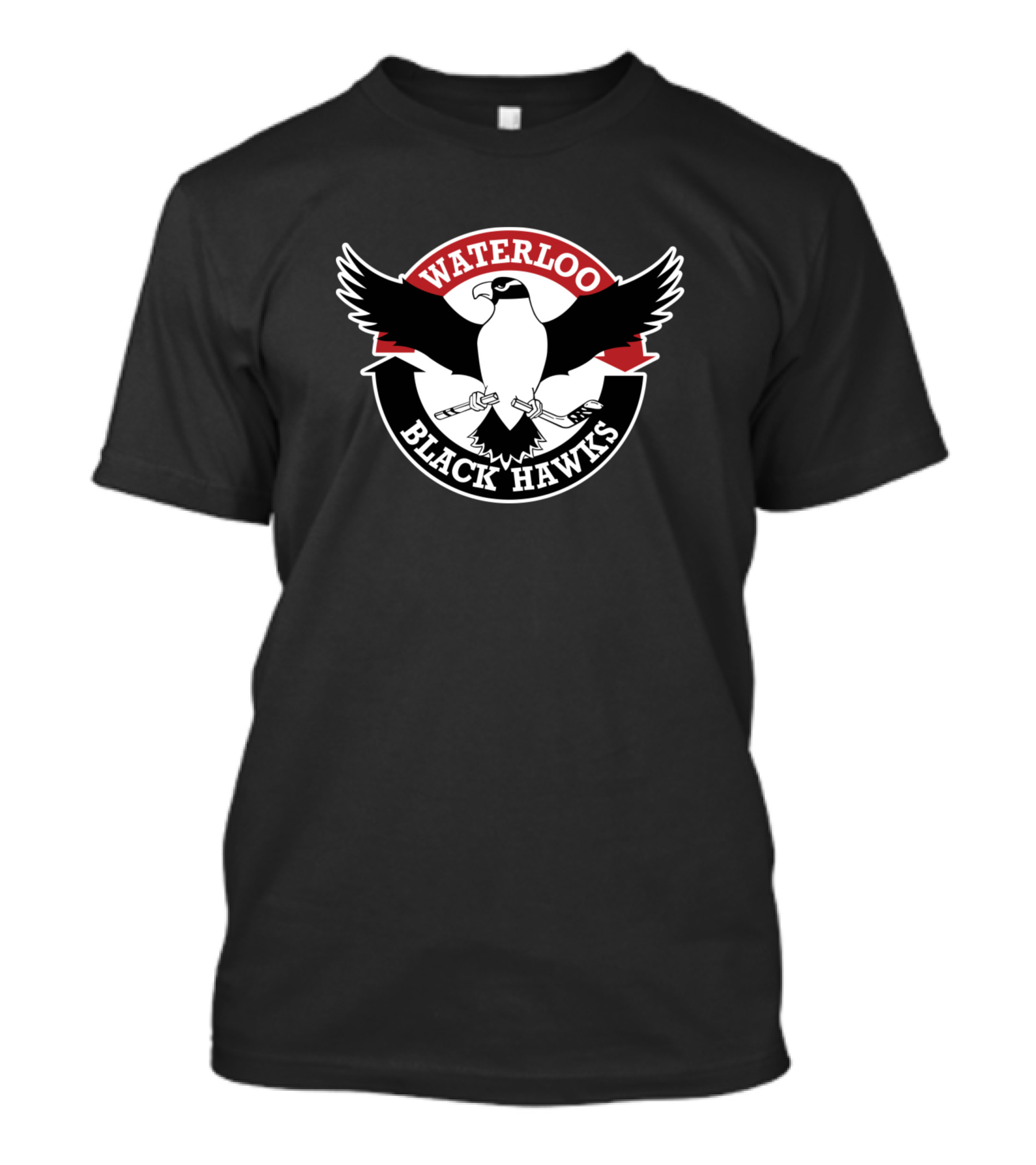 Waterloo Black Hawks Hockey Team T-Shirt
