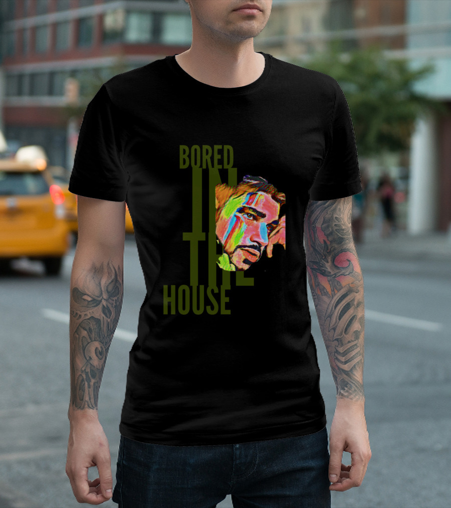 Bored In The House Vibrant Painted Face Expression T-Shirt