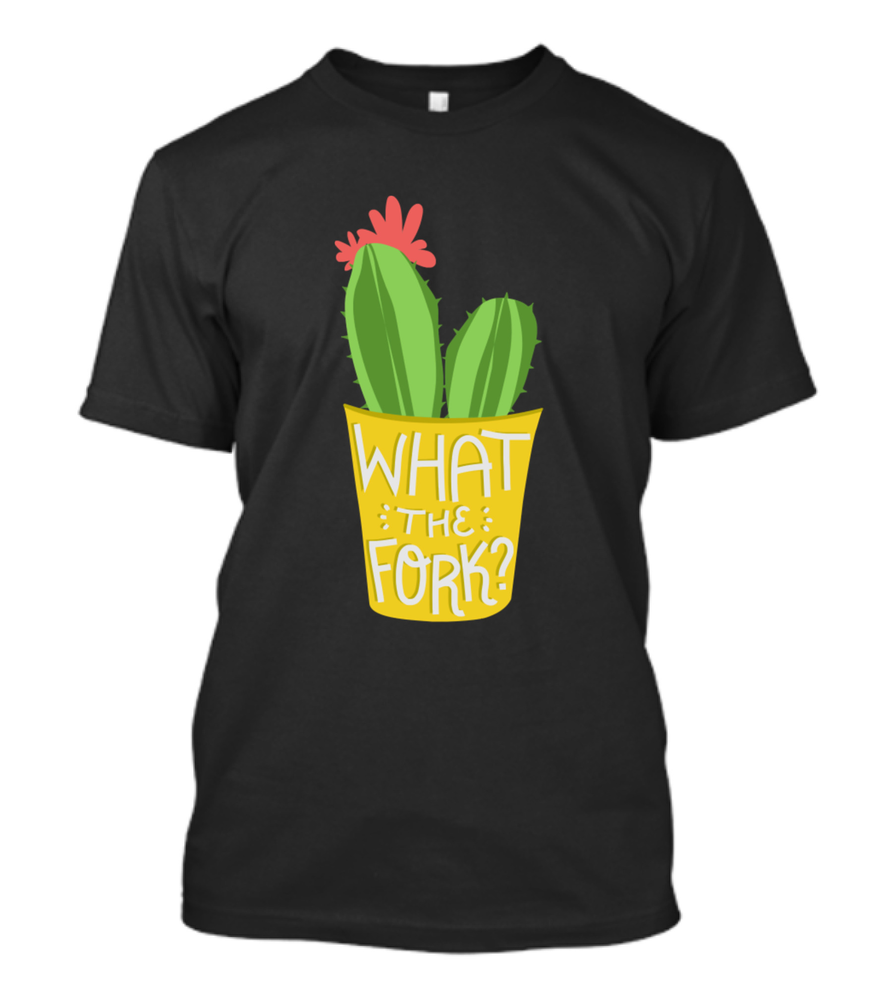 Cactus What The Fork The Good Place Potted Plant With Flower T-Shirt