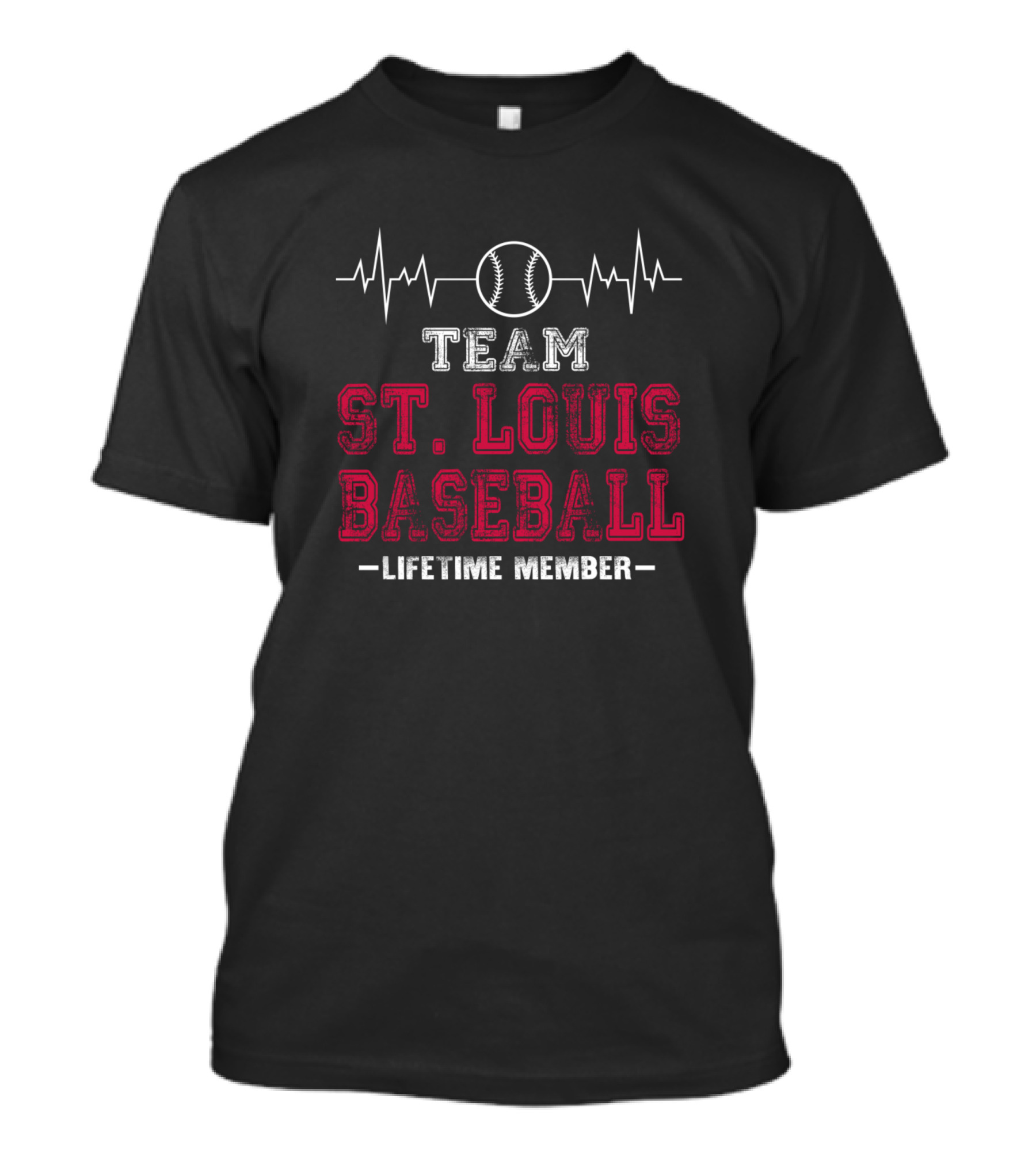 Team St. Louis Baseball Lifetime Member Heartbeat T-Shirt