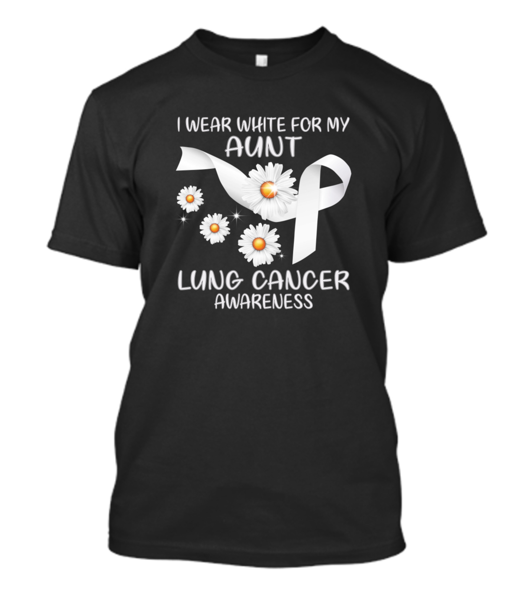 I Wear White For My Aunt Lung Cancer Awareness T-Shirt