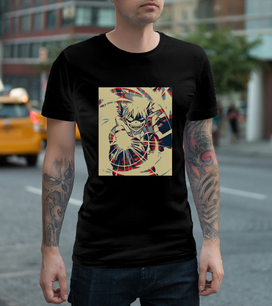 Katsuki Bakugo Boku No Hero Academia Explosive Action T-Shirt