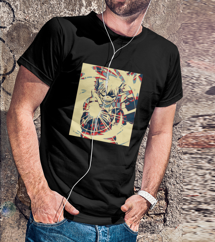 Katsuki Bakugo Boku No Hero Academia Explosive Action T-Shirt