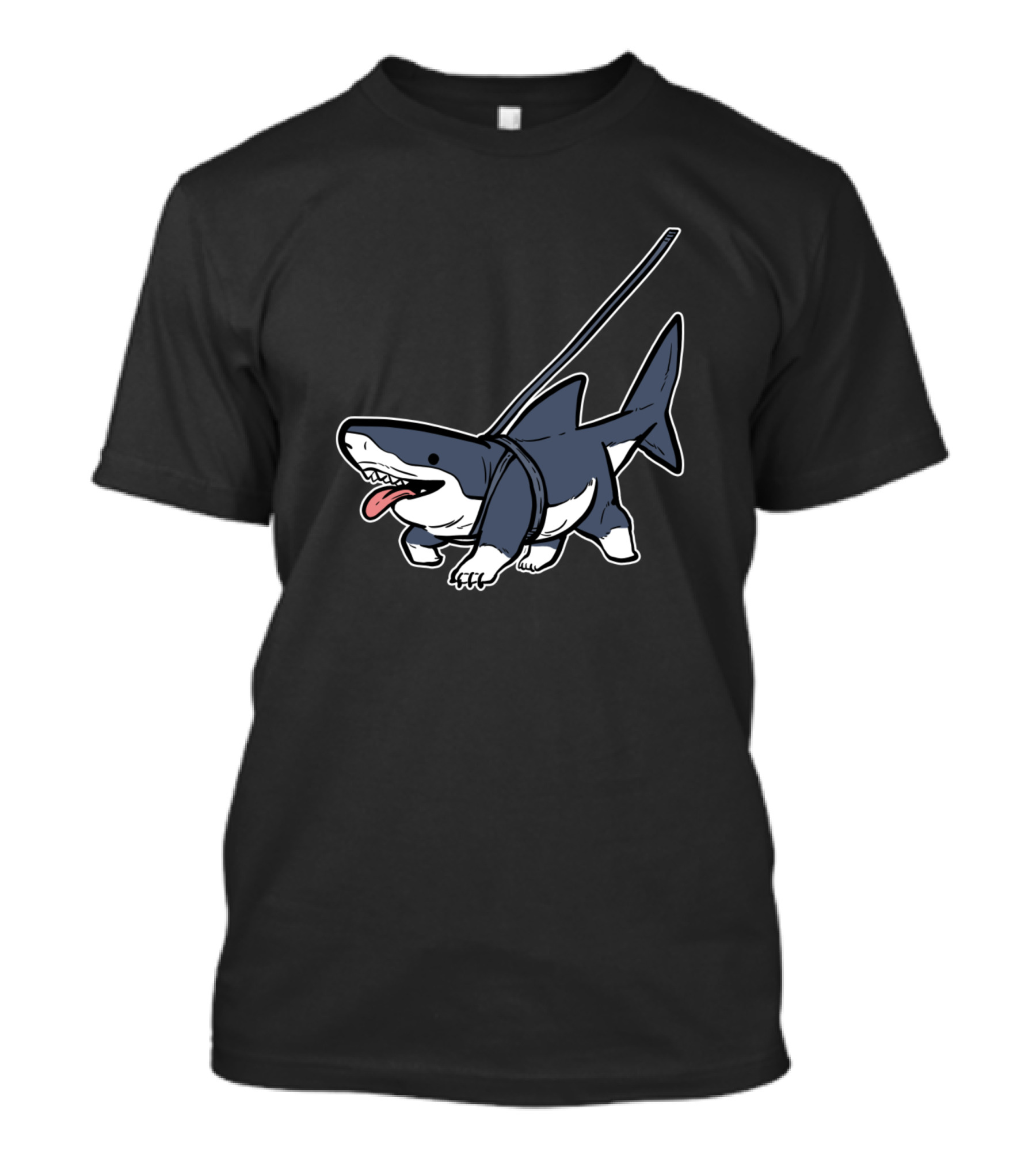 Pet Shark Animal Lover Leash Homage T-Shirt