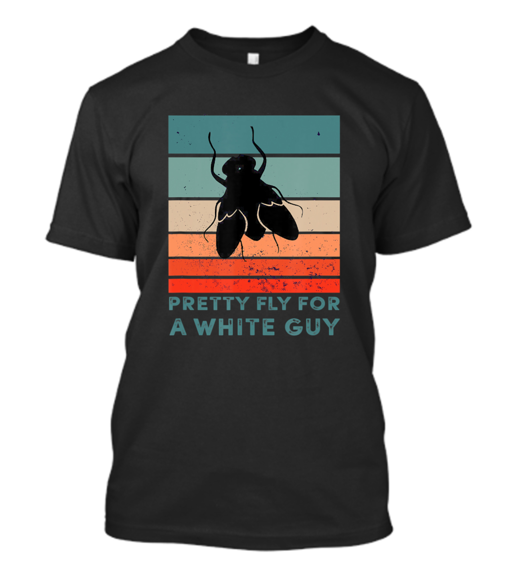 Pretty Fly For A White Guy Retro Colorful Fly T-Shirt