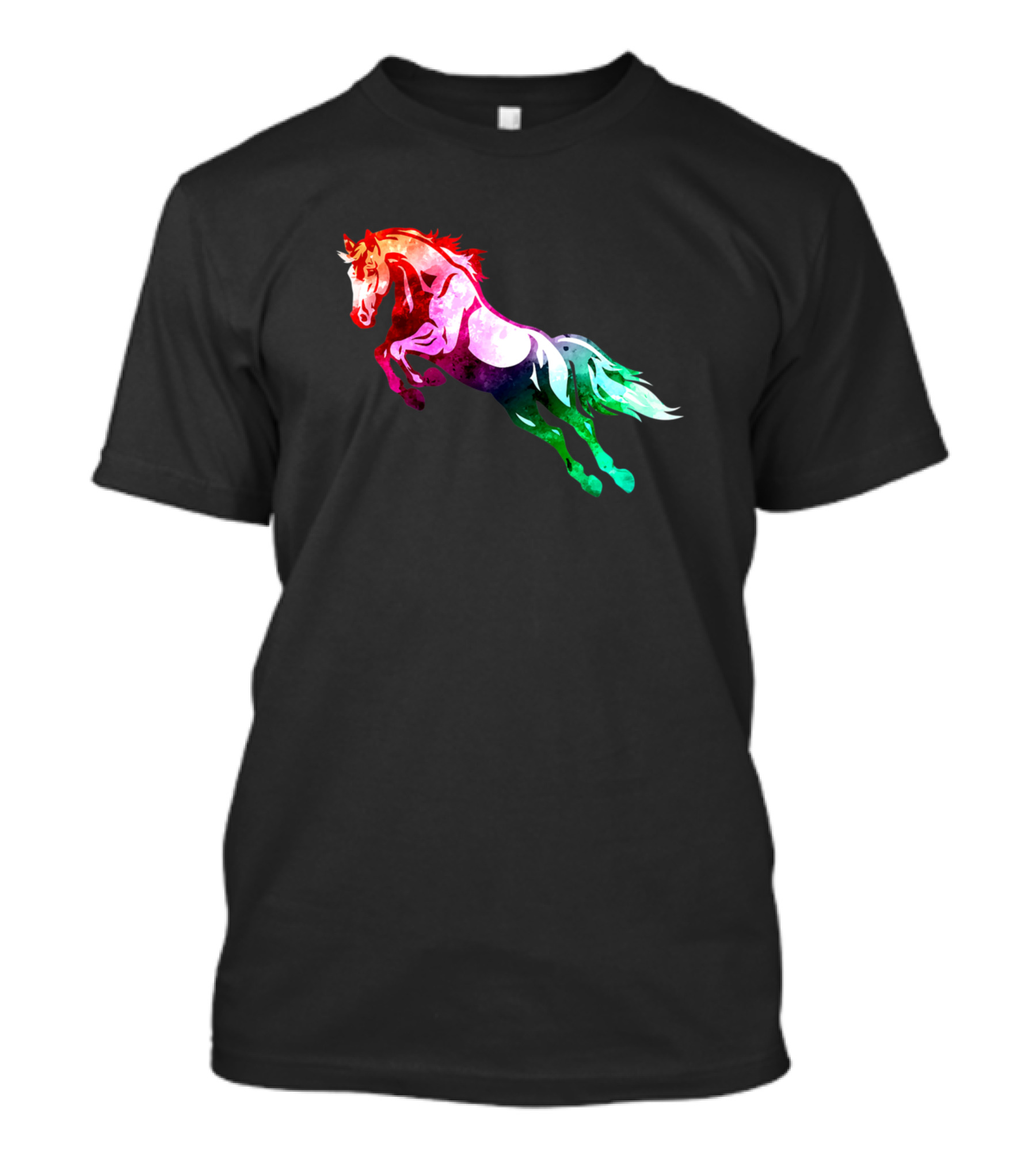 Rainbow Horse Love Horse Riding Equestrian Jumper T-Shirt