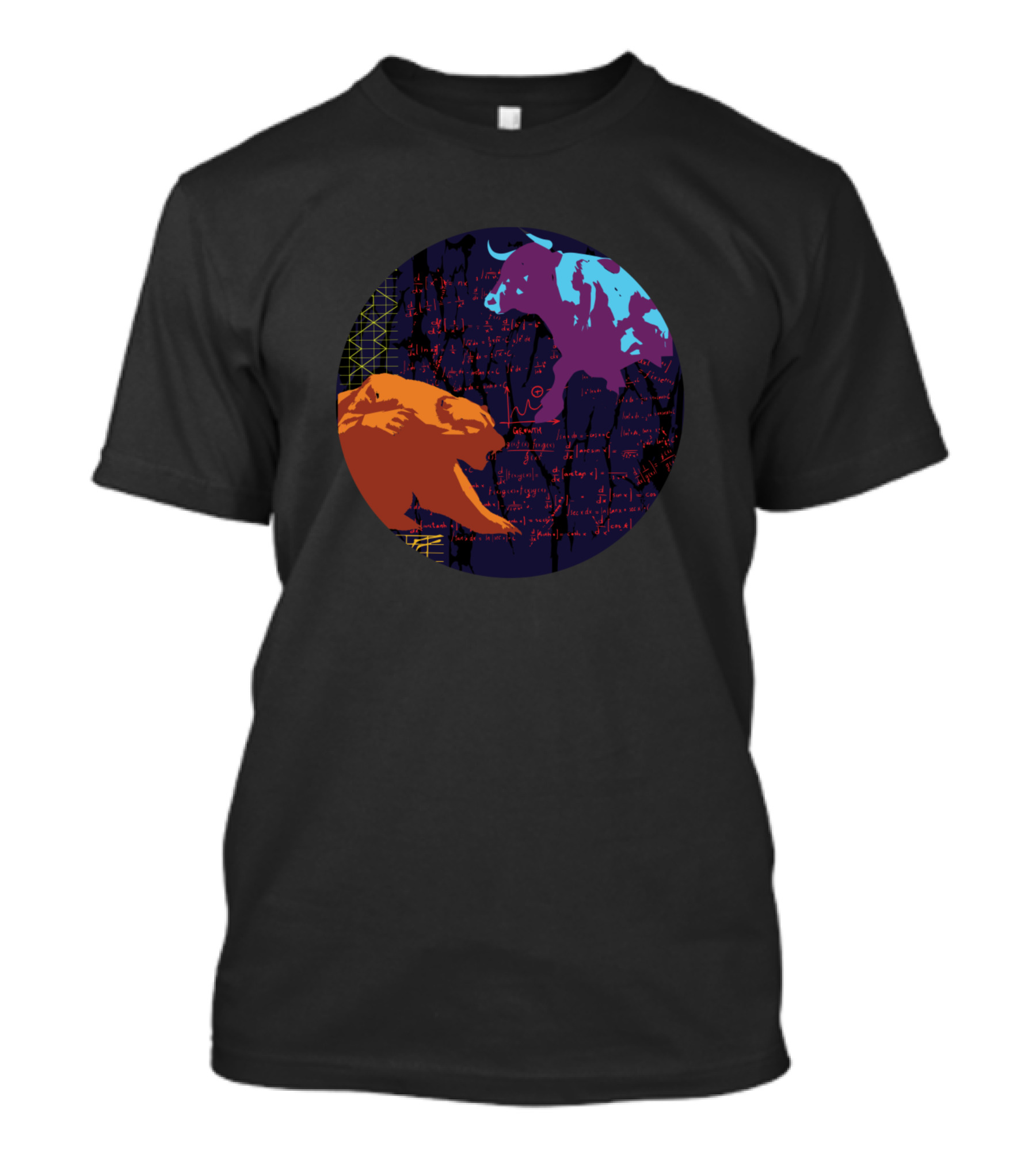 Bull And Bear Stock Market Trading Battle T-Shirt