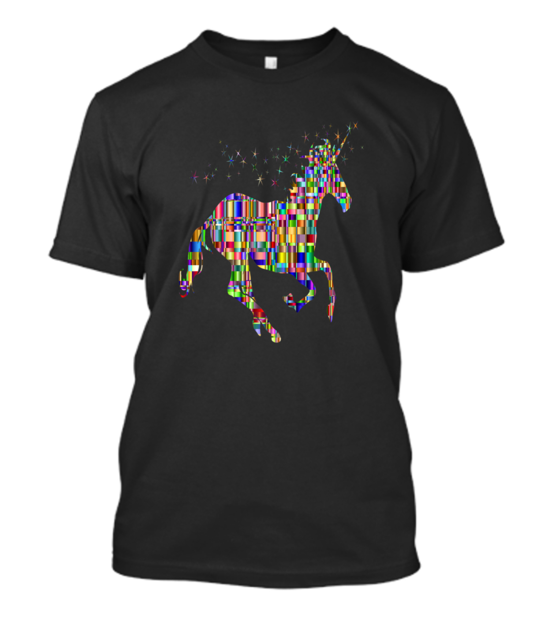 Unicorn Horse Multicolor With Stars T-Shirt