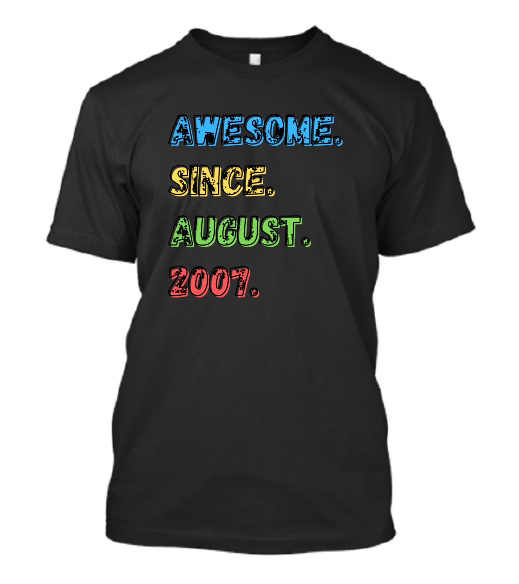 Awesome Since August 2007 Birthday Anniversary Vintage T-Shirt