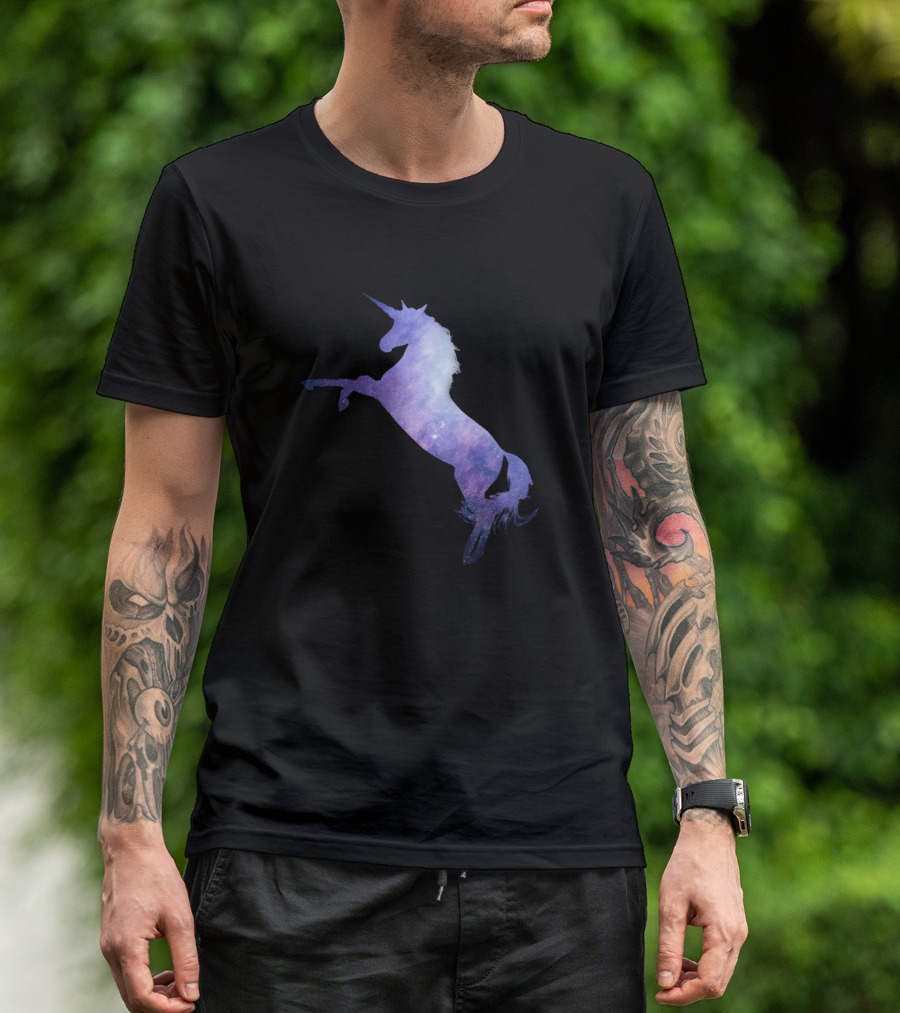 Cosmic Watercolor Unicorn Galaxy T-Shirt